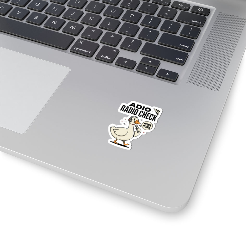 Radio Check Goose Sticker | Racing Meme, Honk Honk Kiss-Cut Sticker