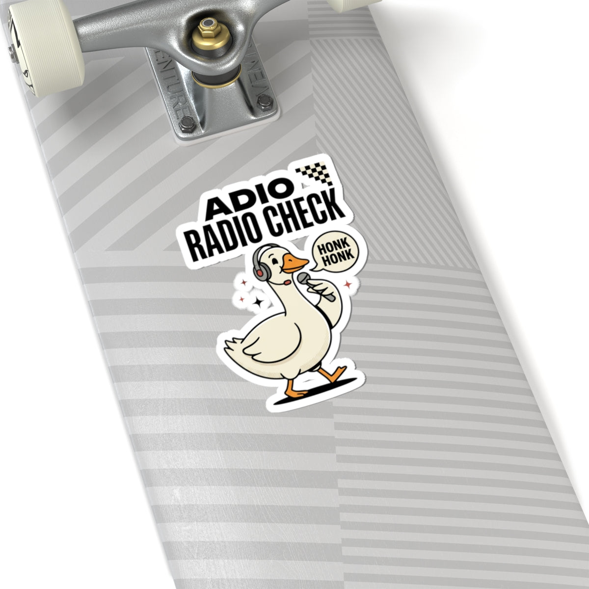 Radio Check Goose Sticker | Racing Meme, Honk Honk Kiss-Cut Sticker
