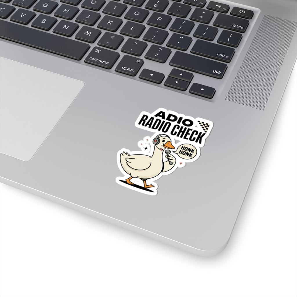 Radio Check Goose Sticker | Racing Meme, Honk Honk Kiss-Cut Sticker