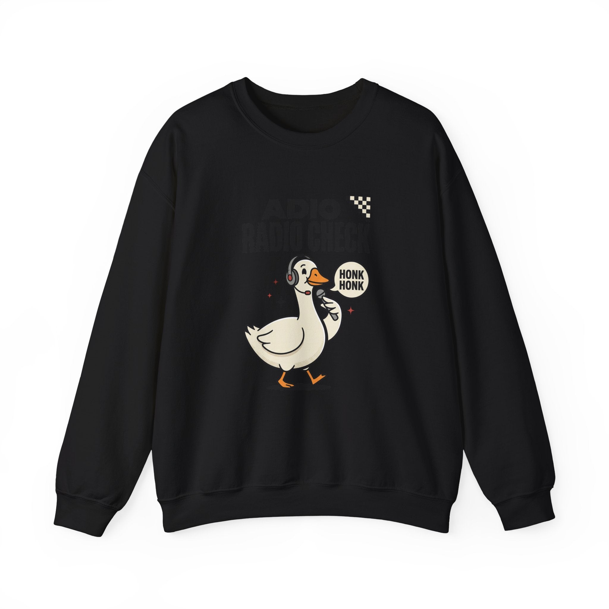 Radio Check Honk Honk Goose Crewneck Sweatshirt | Racing Meme, Track Day Humor