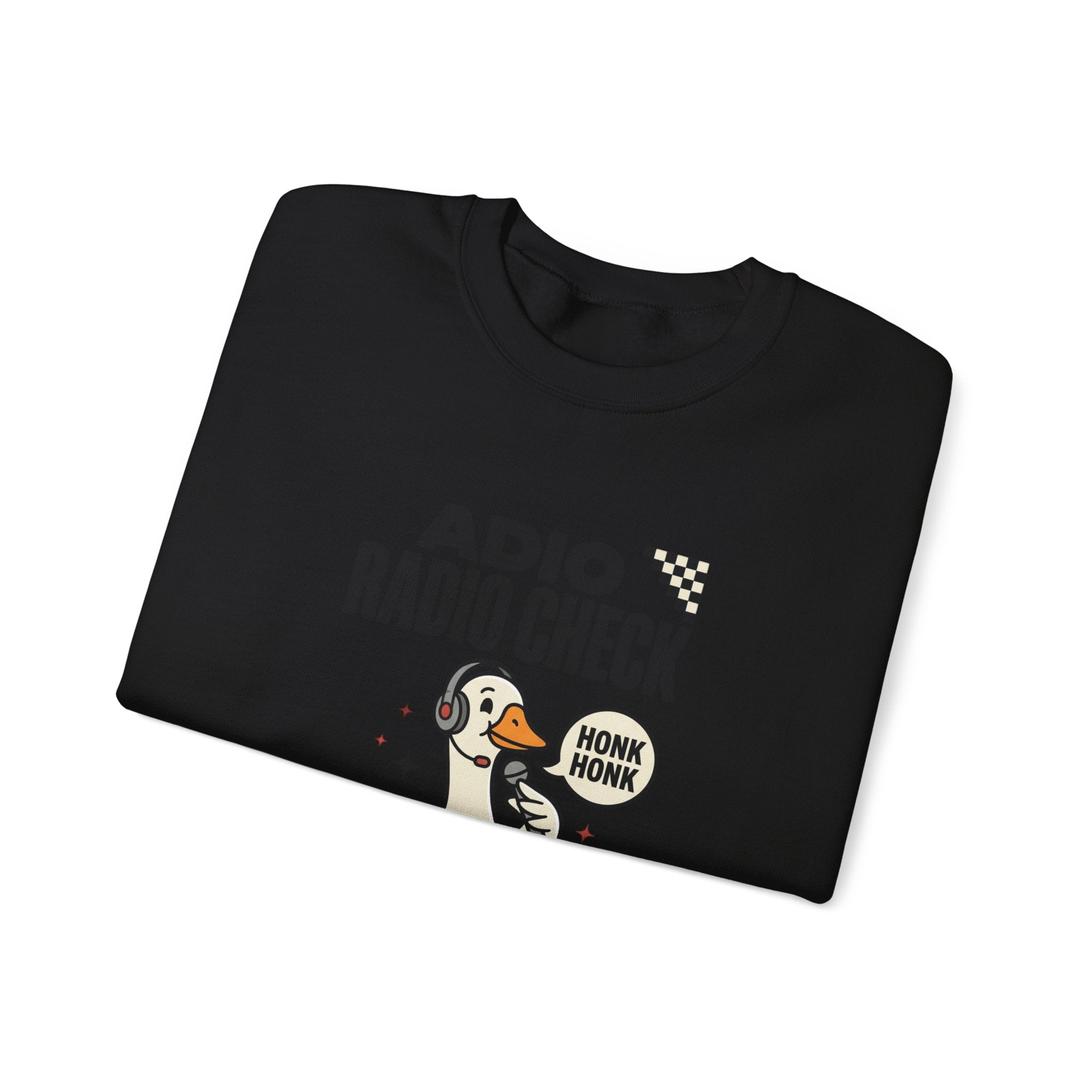 Radio Check Honk Honk Goose Crewneck Sweatshirt | Racing Meme, Track Day Humor